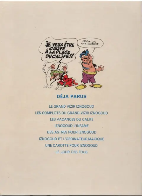 Verso de l'album Iznogoud Tome 6 Iznogoud et l'ordinateur magique