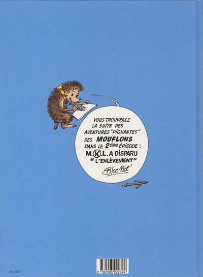 Verso de l'album Les aventures des Mouflons Tome 1 M.K.L. a disparu - Le Squatter