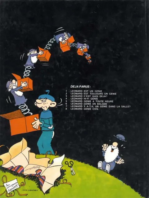 Verso de l'album Léonard Tome 3 Léonard c'est un quoi, déjà ?
