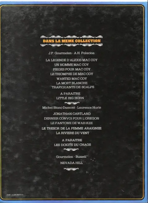 Verso de l'album Mac Coy Tome 1 La légende d'Alexis Mac Coy