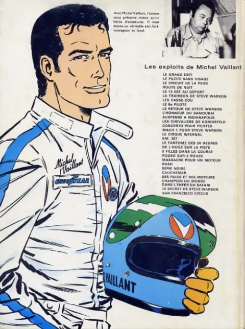 Verso de l'album Michel Vaillant Tome 1 Le grand défi