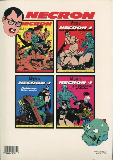 Verso de l'album Necron Tome 1