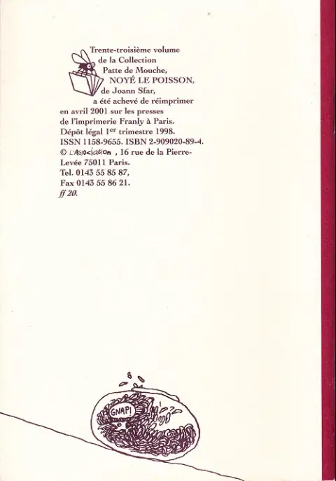 Verso de l'album Noyé le poisson