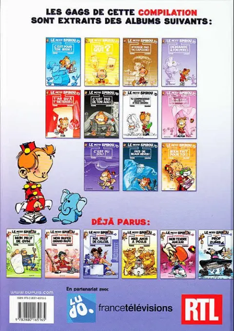 Verso de l'album Le Petit Spirou présente... Tome 3 Ma prof de calcul