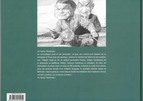 Verso de l'album Je t'aurai, Fantômas !