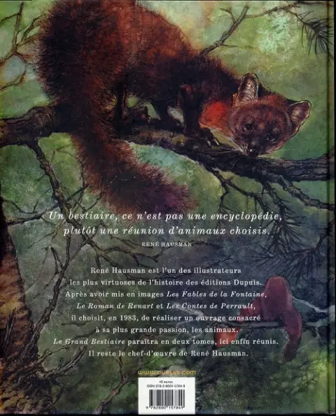 Verso de l'album Le grand bestiaire