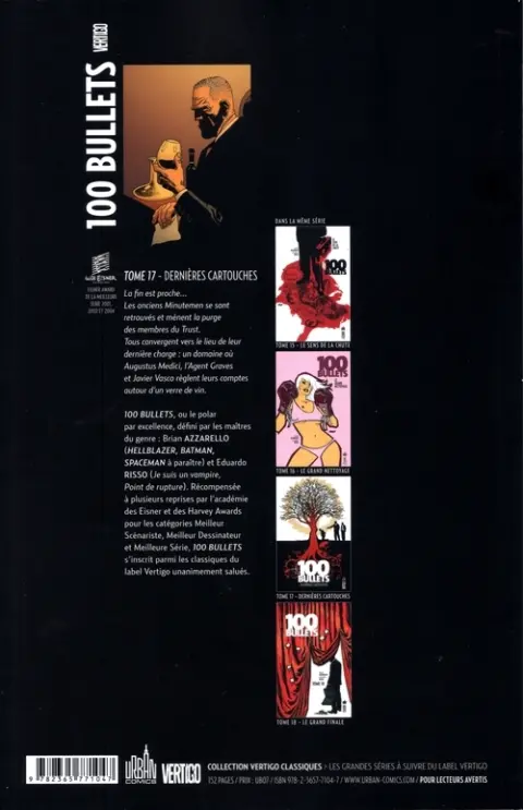Verso de l'album 100 Bullets Tome 17 Dernières cartouches
