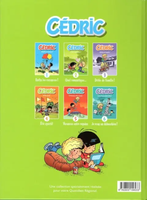Verso de l'album Cédric Albums publicitaires Quel romantique...