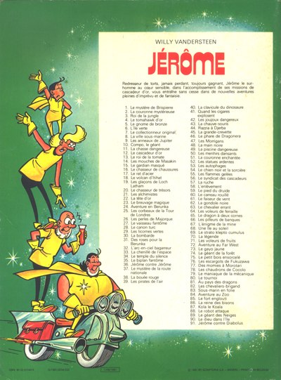 Verso de l'album Jérôme Tome 91 Jérôme contre Diabolus