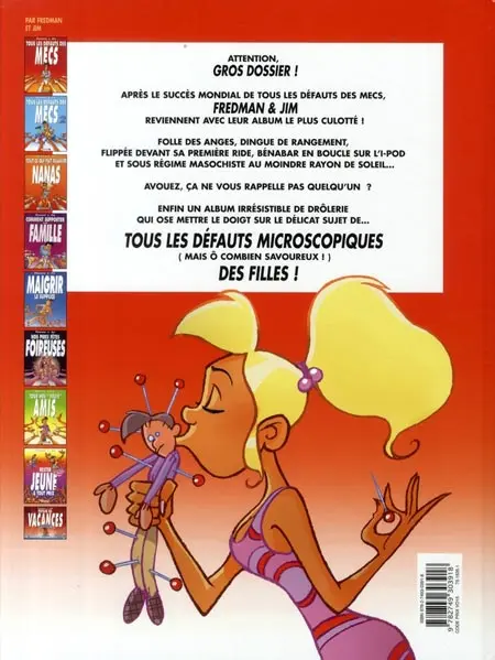 Verso de l'album Jim et ses copains Tous les défauts microscopiques des filles