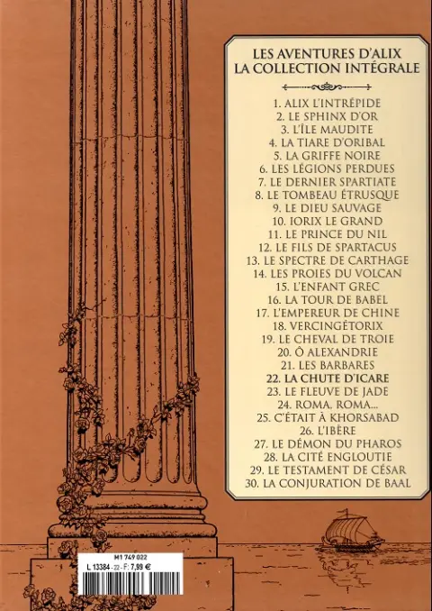 Verso de l'album Alix La collection Tome 22 La chute d'Icare