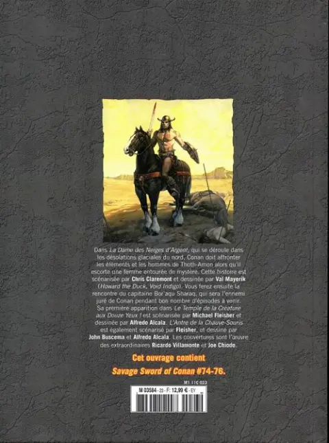 Verso de l'album The Savage Sword of Conan - La Collection Tome 23 La dame des neiges d'argent