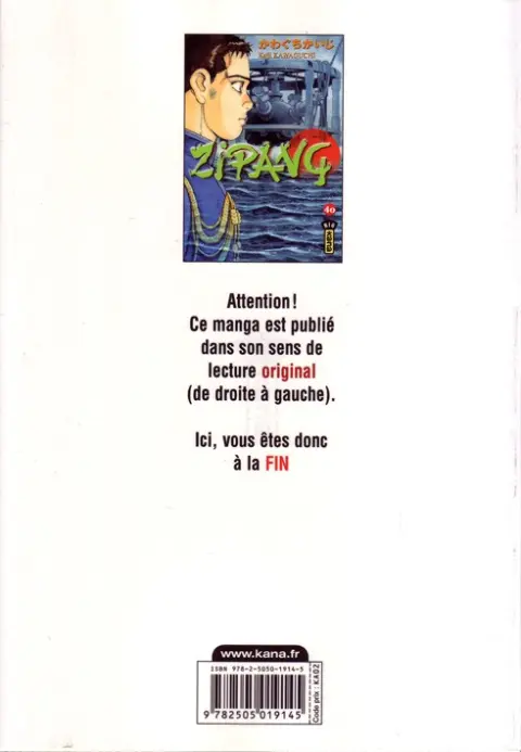 Verso de l'album Zipang 40