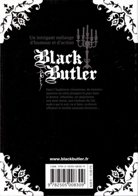 Verso de l'album Black Butler 3 Black Ninja