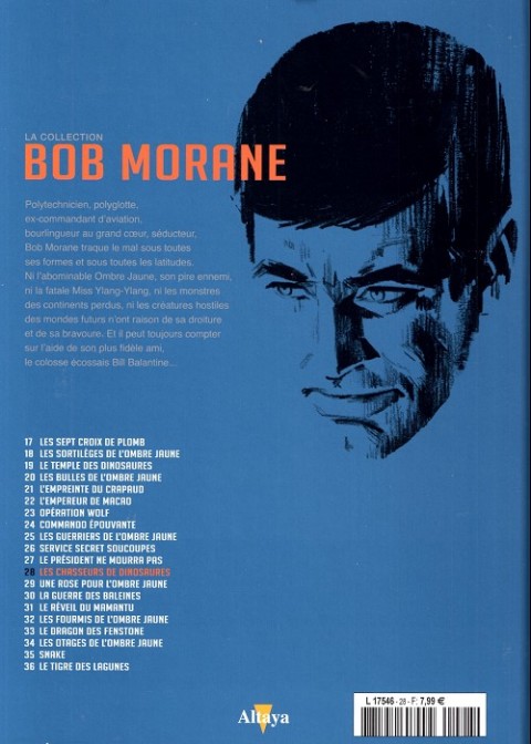 Verso de l'album Bob Morane La collection - Altaya Tome 28 Les chasseurs de dinosaures