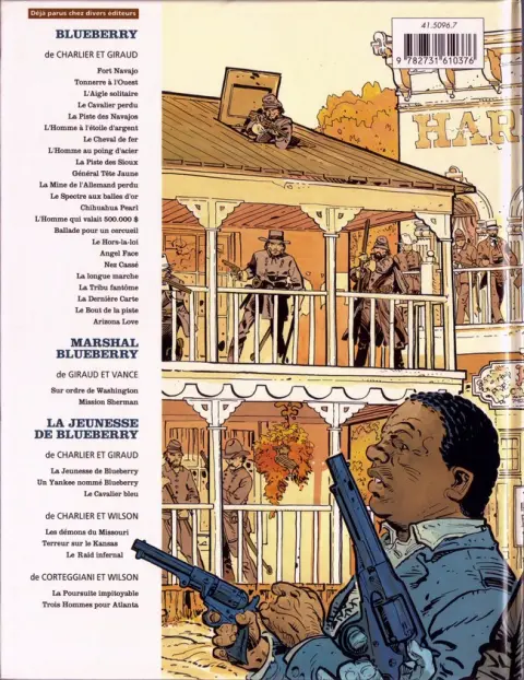 Verso de l'album La Jeunesse de Blueberry Tome 8 Trois hommes pour Atlanta