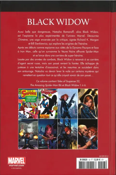 Verso de l'album Le meilleur des Super-Héros Marvel Tome 13 Black Widow