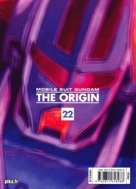 Verso de l'album Mobile Suit Gundam - The Origin 22 Un rayonnement cosmique - 2e partie