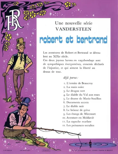 Verso de l'album Robert et Bertrand Tome 12 Les puissances occultes