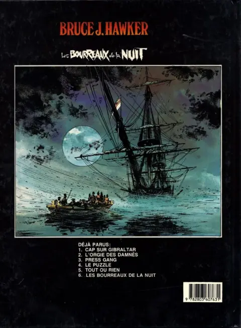 Verso de l'album Bruce J. Hawker Tome 6 Les bourreaux de la nuit