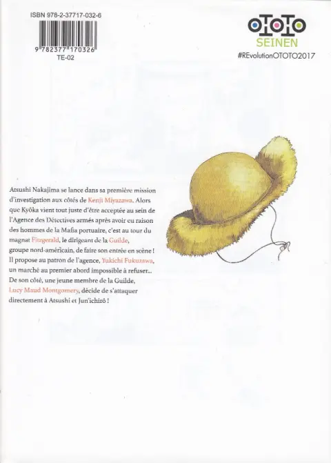 Verso de l'album Bungô Stray Dogs 04