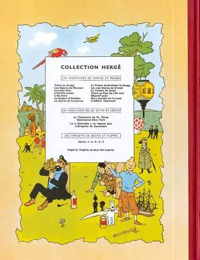 Verso de l'album Tintin Tome 18 L'affaire Tournesol