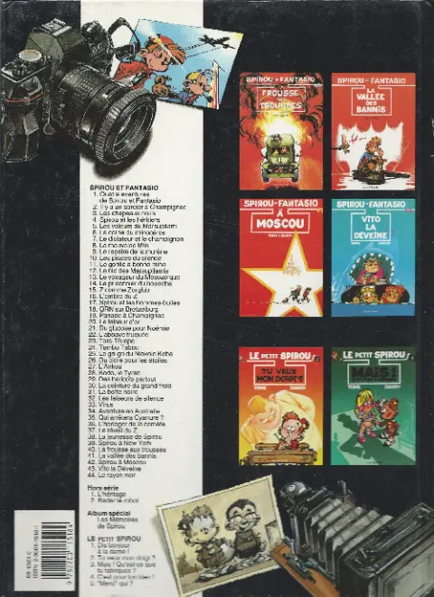 Verso de l'album Spirou et Fantasio Tome 39 Spirou à New York
