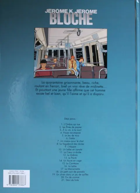 Verso de l'album Jérôme K. Jérôme Bloche Tome 17 La marionnette