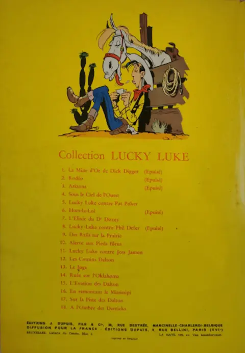 Verso de l'album Lucky Luke Tome 12 Les Cousins Dalton