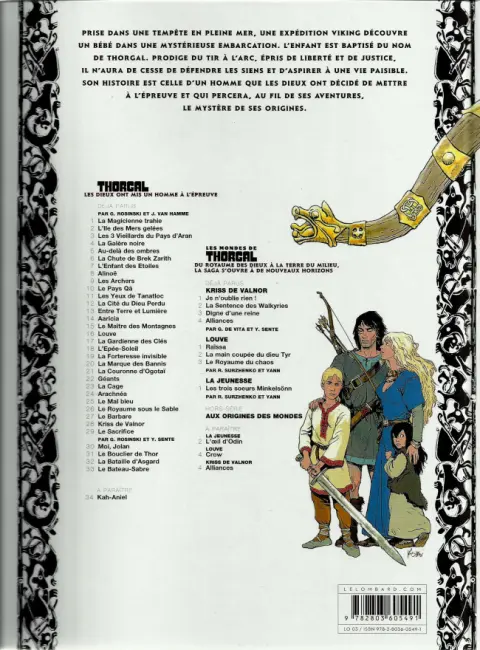 Verso de l'album Thorgal Tome 10 Le Pays Qâ