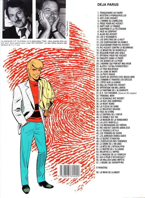 Verso de l'album Ric Hochet Tome 36 La flèche de sang