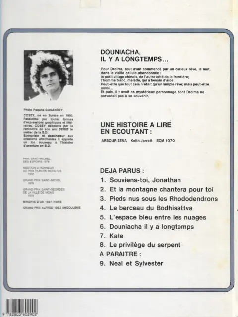 Verso de l'album Jonathan Tome 6 Douniacha, il y a longtemps...