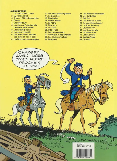 Verso de l'album Les Tuniques Bleues Tome 31 Drummer boy