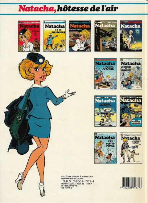Verso de l'album Natacha Tome 12 Les culottes de fer