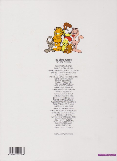 Verso de l'album Garfield Tome 15 Garfield fait boule de neige