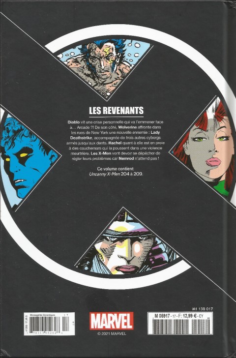 Verso de l'album X-Men - La Collection Mutante Tome 17 Les Revenants