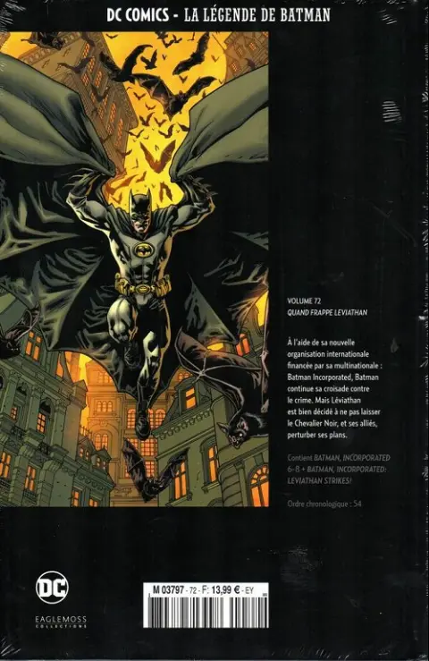 Verso de l'album DC Comics - La Légende de Batman Volume 72 Quand frappe leviathan