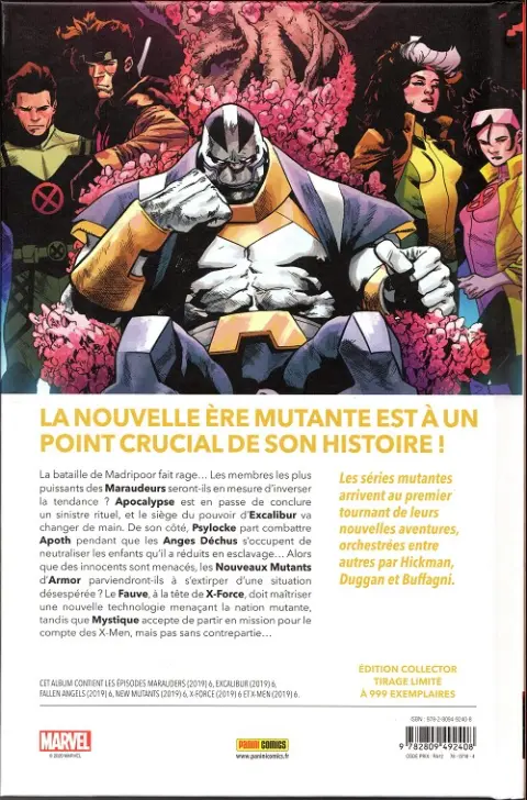 Verso de l'album Dawn of X Volume 06