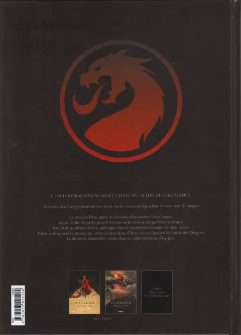 Verso de l'album Le Dernier dragon 2 Les cryptes de Denderah