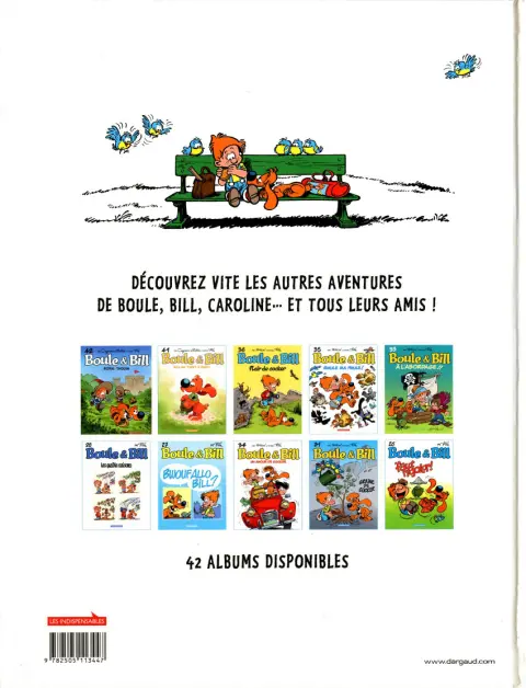 Verso de l'album Boule & Bill Tome 32 Mon meilleur ami