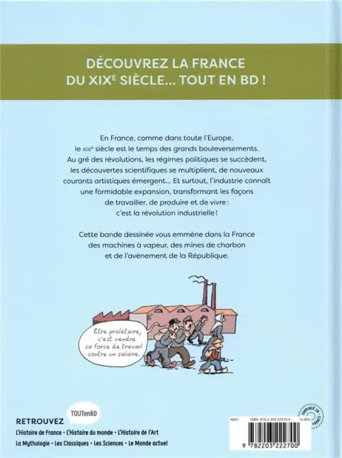 Verso de l'album L'Histoire de France en BD 11 La révolution industrielle