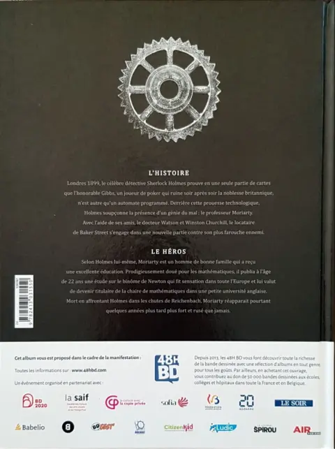 Verso de l'album M.O.R.I.A.R.T.Y Tome 1 Empire mécanique 1/2