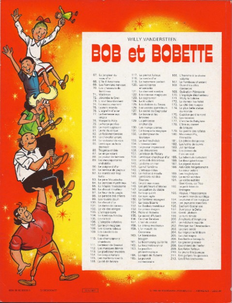 Verso de l'album Bob et Bobette Tome 80 Le mont rugissant