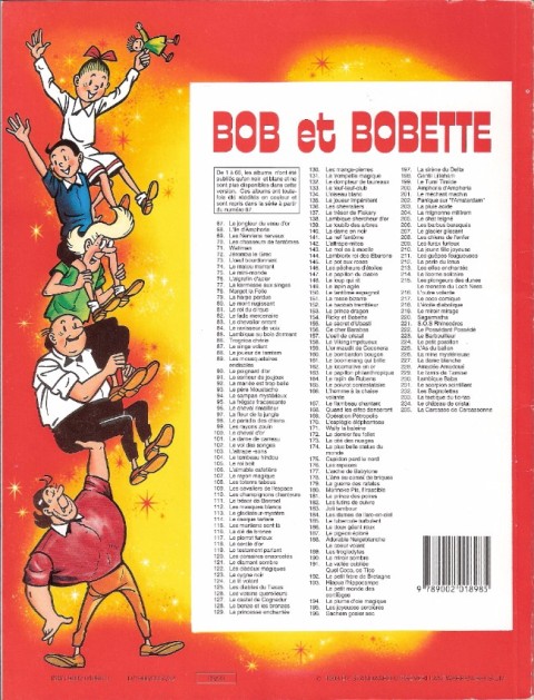 Verso de l'album Bob et Bobette Tome 206 Les barbus baraqués