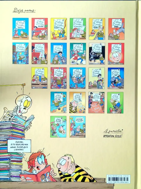 Verso de l'album L'Élève Ducobu Tome 7 Vivement les vacances !