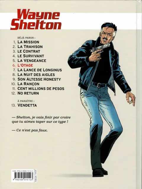 Verso de l'album Wayne Shelton Tome 6 L'otage