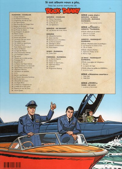 Verso de l'album Buck Danny «Classic» Tome 8 Le repaire de l'aigle