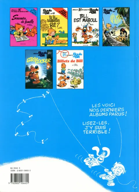 Verso de l'album Boule & Bill Tome 16 Souvenirs de famille
