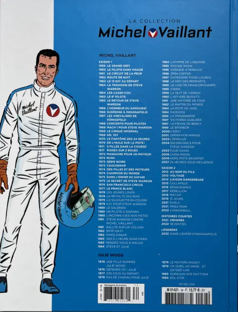 Verso de l'album Michel Vaillant La Collection 34 Liaison dangereuse