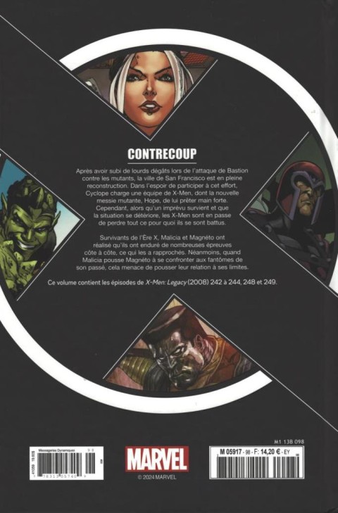 Verso de l'album X-Men - La Collection Mutante Tome 98 Contrecoup